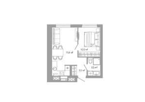 1-к квартира, вторичка, 35м2, 8/25 этаж
