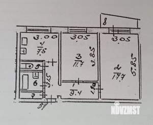 2-к квартира, вторичка, 53м2, 4/9 этаж