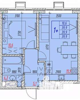 2-к квартира, вторичка, 40м2, 10/25 этаж