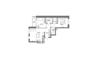 2-к квартира, вторичка, 63м2, 8/25 этаж