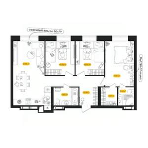 3-к квартира, вторичка, 75м2, 5/24 этаж