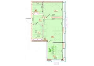 3-к квартира, вторичка, 52м2, 20/24 этаж