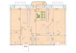 3-к квартира, вторичка, 55м2, 3/24 этаж