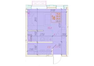 1-к квартира, вторичка, 29м2, 5/24 этаж
