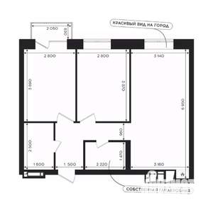 2-к квартира, вторичка, 56м2, 16/24 этаж