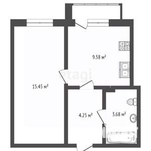 1-к квартира, вторичка, 33м2, 3/19 этаж