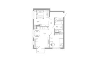 2-к квартира, вторичка, 51м2, 17/25 этаж