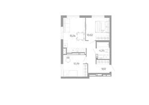 2-к квартира, вторичка, 48м2, 22/25 этаж