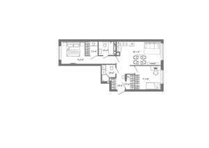 2-к квартира, вторичка, 64м2, 5/25 этаж