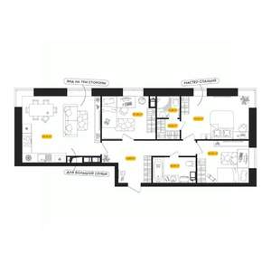 3-к квартира, вторичка, 82м2, 5/24 этаж