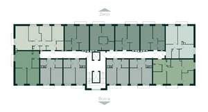 1-к квартира, строящийся дом, 35м2, 9/10 этаж