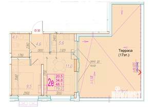 2-к квартира, вторичка, 48м2, 17/24 этаж