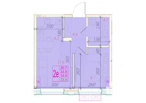 2-к квартира, вторичка, 34м2, 9/24 этаж