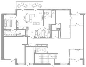 2-к квартира, вторичка, 89м2, 1/25 этаж
