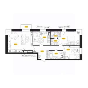 3-к квартира, вторичка, 83м2, 6/24 этаж