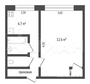 1-к квартира, вторичка, 22м2, 5/5 этаж