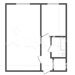 1-к квартира, вторичка, 30м2, -1/5 этаж