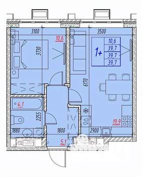 2-к квартира, вторичка, 40м2, 20/25 этаж