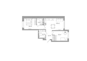 2-к квартира, вторичка, 56м2, 5/25 этаж