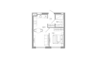 1-к квартира, вторичка, 34м2, 23/25 этаж