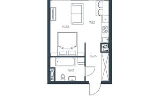 Студия квартира, вторичка, 34м2, 10/30 этаж