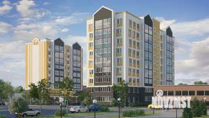 1-к квартира, строящийся дом, 43м2, 8/9 этаж