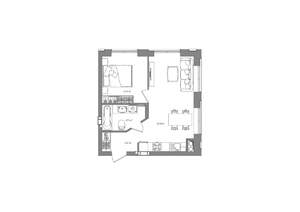 1-к квартира, вторичка, 41м2, 23/23 этаж