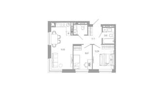 2-к квартира, вторичка, 51м2, 10/18 этаж