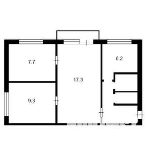 3-к квартира, вторичка, 49м2, 4/5 этаж