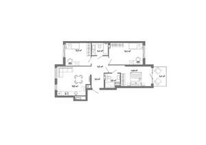 3-к квартира, вторичка, 86м2, 1/25 этаж