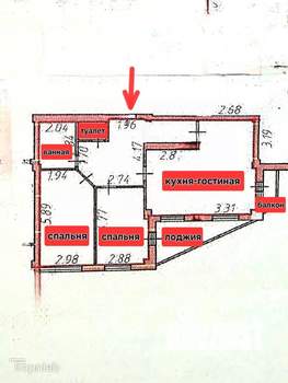 3-к квартира, вторичка, 85м2, 11/16 этаж