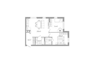 2-к квартира, вторичка, 60м2, 2/25 этаж