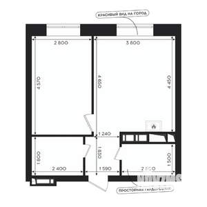 1-к квартира, вторичка, 41м2, 2/24 этаж