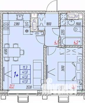 2-к квартира, вторичка, 41м2, 16/25 этаж