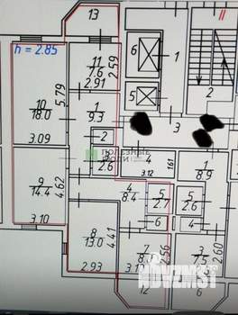 4-к квартира, сданный дом, 86м2, 1/12 этаж
