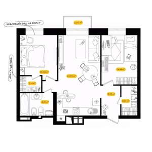 2-к квартира, вторичка, 60м2, 6/24 этаж