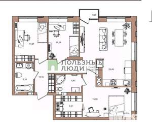 3-к квартира, вторичка, 88м2, 13/23 этаж