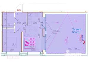 2-к квартира, вторичка, 46м2, 19/24 этаж