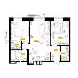 2-к квартира, вторичка, 59м2, 3/24 этаж