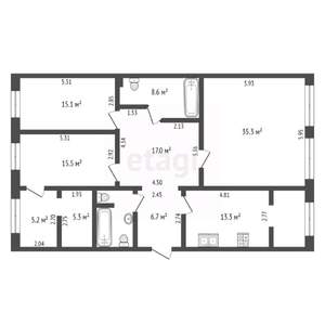 3-к квартира, вторичка, 131м2, 3/5 этаж