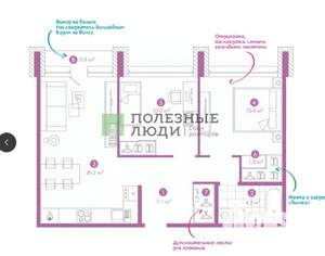 2-к квартира, вторичка, 55м2, 12/19 этаж