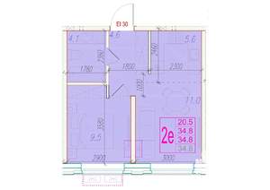 2-к квартира, вторичка, 35м2, 18/24 этаж