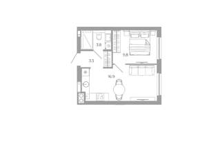 1-к квартира, вторичка, 34м2, 25/25 этаж