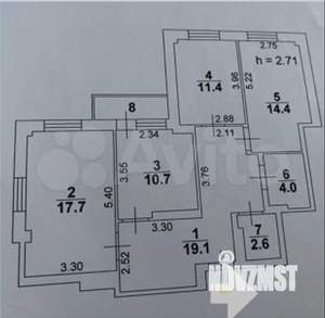 3-к квартира, вторичка, 80м2, 1/9 этаж