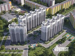 2-к квартира, строящийся дом, 51м2, 13/14 этаж