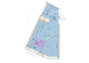 2-к квартира, вторичка, 38м2, 6/24 этаж