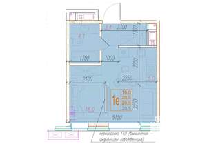 1-к квартира, вторичка, 29м2, 19/24 этаж