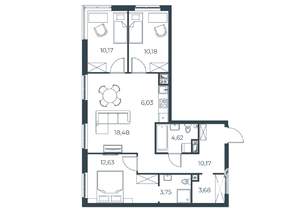 3-к квартира, вторичка, 80м2, 5/30 этаж