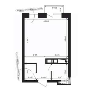 Студия квартира, вторичка, 28м2, 4/24 этаж