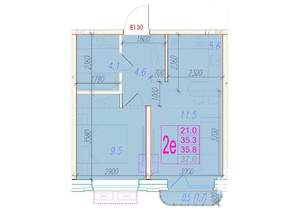 2-к квартира, вторичка, 36м2, 5/24 этаж